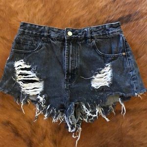 Forever21 high waisted jean shorts